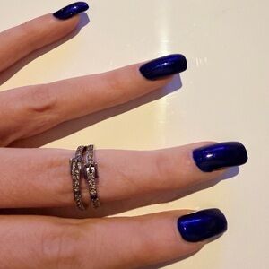 Michael Kors Silver and Crystal Women's Stackable rings